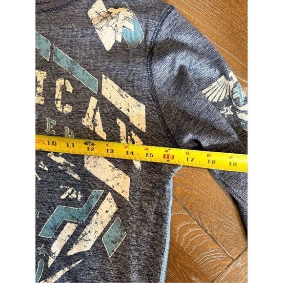 D65 The Buckle American Fighter NWT Logo Long Sleeve Thermal Top Men’s Size Smal - Picture 7 of 8